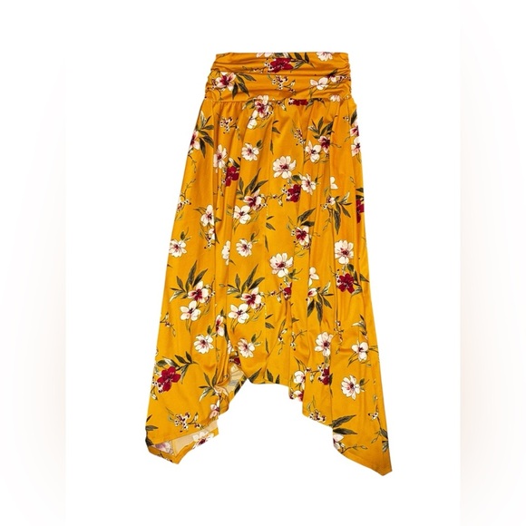 Apt. 9 Yellow Floral Midi Skirt - Picture 3 of 6